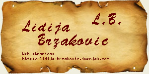 Lidija Brzaković vizit kartica